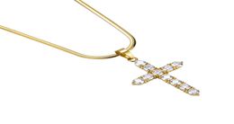 Mens Charm Pendant Clear Rhinestone Iced Out Necklaces Fashion Hip Hop Jewelry 18k Gold Plated Design 50cm Long Chain Trendy Necklace4683640