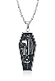 Anubis Necklace Stainless Steel Men039s Egyptian Ankh Necklaces Gift Ideas for Him Pendant3266700