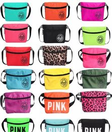 Pink Fanny Pack Pink Letter Waist Belt Bag Fashion Beach Travel Bags Waterproof Handbags Purses Outdoor Cosmetic Bag 26 colors8026711