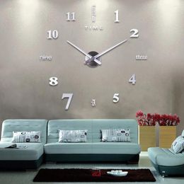 Wall Clocks 3d Clock Decor Frameless Diy Mute Mirror Surface Sticker Living Room Quartz Needle Home Office L6