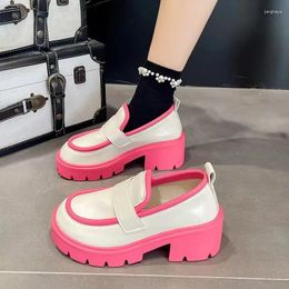 Casual Shoes 2024 Women Summer Black Platform Mary Jane Heels Retro Lolita Ladies Designer Uniform Leather Oxfords