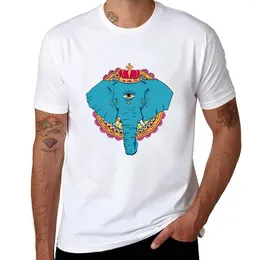 Men's Polos One Eye Elephant Fantasy Art T-Shirt Hippie Clothes Quick Drying Shirt Plus Size T Shirts Tees Men Graphic