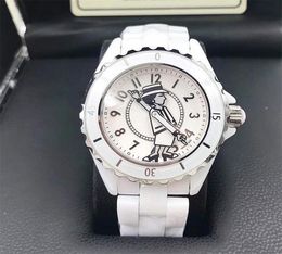 New Lady WhiteBlack Ceramic Sapphire Glass Mirror Watches High Quality Quartz Fashion Exquisite Women Watches Wristwatches3636611