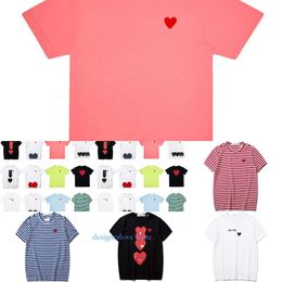 Mens T shirts Designer Red Heart Shirt Casual Tshirt Cotton Embroidery Short Sleeve Summer shirt Asian Size Play Fashion