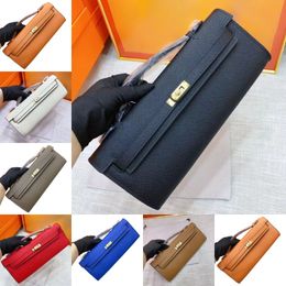 Designer Clutch Bag Luxury Makeup Bags 12A Top Woman Handbag Fashion Leather Wallet Storage Simple And Westernized Handheld Trend Versatile Shoulder Stick Bag