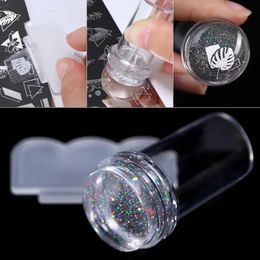 Silicone Transparent Nail Art Stamping Kit French For Manicures Plate Stamp Polish Stencil Template Seal Stamper Scraper