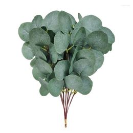 Decorative Flowers Green Simulate Eucalyptus Leaf Artificial Holiday Greens Plants DIY Wedding Prop Home Christmas Party Decor