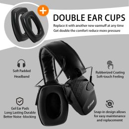 Accessories ZOHAN noise protection Electronic Earmuff shooting Earmuffs for Hunting ear muff tactical headset with Replacement Gel Ear Cup