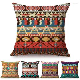 Pillow Bohemian Style Pattern Floor Cover Turkish Ethnic Vintage Wave Stripe Decorative Car Sofa Throw Case Cojines