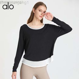 Desginer Yoga Top Shirt Clothe Short Woman Hoodie Womens Autumn and Winter Suit Loose Slim Running Sports Long-sleeved T-shirt Quick-drying Breathable Fitness