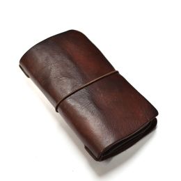 Wallets Genuine Leather Original Handmade Men Wallet Retro Trend Long Man Purse High Quality Wallets Cards Holder Passport Purses
