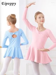Stage Wear Dance Clothes Children's Spring And Autumn Two-Piece Practise Suit Girls' Long-Sleeved Ballet Skirt Dancing