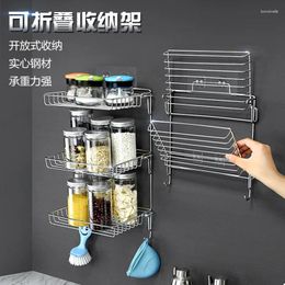 Hooks Storage Holders & Racks Home Organisation Stainless Steel Folding Rack Non Punch Wall Mounted Shelf