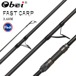 Accessories Obei Purista Carp Fishing Rod Carbon Fibre Fuji Spinning Rod Pesca 3.5 3.0lb Power 40160g 3.60m Hard Pole Surf Rod