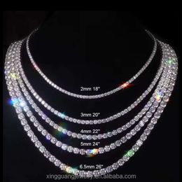 Factory Price Tennis Diamond Chain Necklace Bracelet S925 Silver Vvs Moissanite Tennis Link Fine Jewellery for Men Women