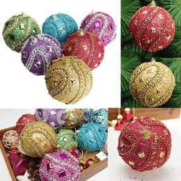 Party Decoration 8cm Christmas Tree Decorate Originality 2024 Foam Ball Diamond Gold Pink