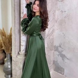 Casual Dresses 2024 Women Luxury Evening Party Long Dress For Celebrity Ladies Elegant Green Maxi Female Vintage Tight Waist Frocks