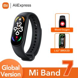 Wristbands Global version Xiaomi Mi Band 7 Smart Bracelet Band 1.62" AMOLED 120 Workout Modes Professional Workout analysis Bluetooth 5.2