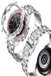 Watch Bands For Galaxy 3 41mm 45mm Band With Case Bling Women Dressy Bracelet Strap Shiny Cases Cover5619285