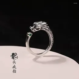 Cluster Rings YSLeadingmenand Women Taiyin China-Chic Light Luxury Retro Personality Chinese Style Life In The Year Of Dragon Handsome Men
