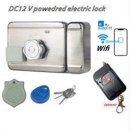 Control Ewelink APP Wifi Smart Electric Lock Electronic Lock With keys Power Adapter Optional Remote Control Push BUtton Exit Switch