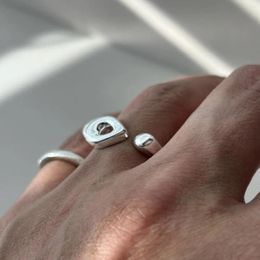 Cluster Rings SHANICE S925 Sterling Silver Horse Eye Ring Simple Design Trends Fashion Personality Irregular Index Finger For Woman Party