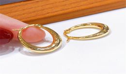 925 Silver Needle Big Circle Loop Earrings Gold Plated Fashion Jewelry Hoop Earrings for Women Girls Sensitive Ears5626275