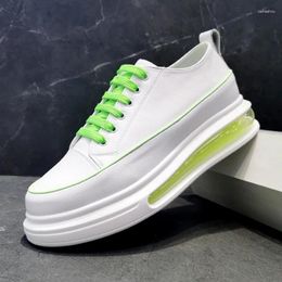 Casual Shoes Air Cushion White Men Autumn2024 Genuine Leather Versatile Breathable Trend Fashion Youth