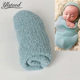 Blankets Baby Summer Rayon Swaddle Blanket Breathable Stretch Knit Nubble Wraps Born Pography Props Po Shoot