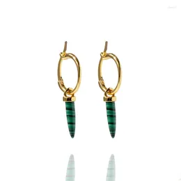 Stud Earrings High Quality Fashion Long Mini Malachite Sets With Gift Box For Women Wedding Jewelry LE075