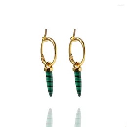 Stud Earrings High Quality Fashion Long Mini Malachite Sets With Gift Box For Women Wedding Jewellery LE075