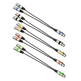 new 2024 3Pin XLR Female Jack To Dual 2 Male Plug Y Splitter 30cm Adapter Cable Wire for Amplifier Speaker Headphone Mixerfor sound for