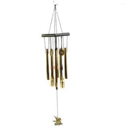 Decorative Figurines Gift Wind Chimes Ornaments Balcony Hanging Large Bells Metal Tubes Outdoor Garden Home Noisemaker Gold Durable