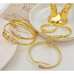 New Arrivals Gold Plated Snake Leopard Bangle Bracelet For Women Gift