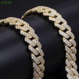 Icecap 2024 New Fashion Jewelry Hip Hop S925 Silver Three Colors Cuban Link Chain Ice Out Vvs Diamond Moissanite Chain Necklace