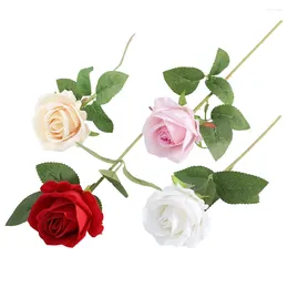 Decorative Flowers Package Content Head Open Rose Bouquet Lifelike Artificial Branches Multiple Options