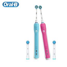 Heads OralB 3D Electric Toothbrush Smart Pro600 Rechargeable Handle 2 Heads Sonic Teeth Brush And Its Suitable Brush Head