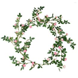 Decorative Flowers Beautiful Home Decoration Simulation Rattan Simulated Flower 1pc Accessories Garland PE Plastic Wall