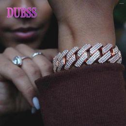 Bangle Dubss Miami Cuban Chain For Men Hip Hop Bracelet Real Gold Plated Zirconia Link Fashion Rock Rapper Jewellery