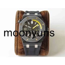 Piquet Audemar Super Mens Automatic Cal.3120 Watch Men Ceramic Bezel Carbon Case Fibre Rubber 15706 15707 Date Diver 42mm Watches Royal Wristwatches high quality