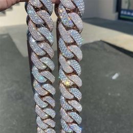 New Style Amazing Big Cuban Link Chain 925 Sterling Silver Gold Plating 10k Cuban Link Chain Necklace for Men