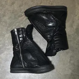 Customised TPU Genuine leather Big Wing Trainer Rock high street Boots Full Black Exclusived Factory Handmade luxury Botas