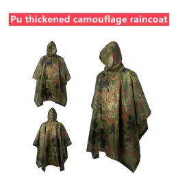 Bags Lightweight Impermeable Rain Poncho Adult Camo Raincoats Backpack Camouflage Rain Coat Cycling Climbing Hiking Travel Rain Cover