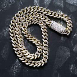 Premium Quality 14k Gold Moissanite Cuban Chain Moissanite Cuban Link Chain for Women Mens Fine Jewelry