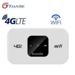 Routers TIANJIE New Arrival High Speed 4G WIFI Router Modem Pocket Hotspot Portable WiFi Travell Partner Unlocked 150Mbps Sim Card Slot