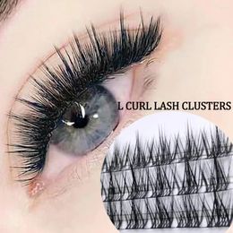 False Eyelashes L Curl Eyelash Clusters 10P 20P Segmented Individual Lashes Faux Mink Silk Korean Makeup Tools Cilias Volume Fans