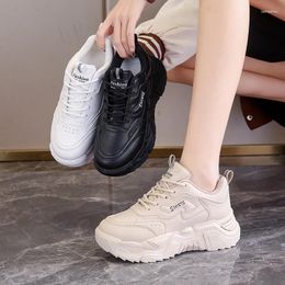 Casual Shoes Women's Sneakers Thick Sole Dad Lace-up Female Vulcanize Versatile Running