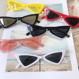 Cute Baby Triangle Sunglasses 12 Colors Eyewear UV400 Kids Cateye Sun Glasses Plastic Frame Whole280D
