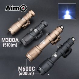 Scopes WADSN Airsoft Surefir M600C M600 M300 Tactical Scout Light AR15 Rifle Weapon Flashlight LED Hunting Spotlight SF M300A Gun lamp