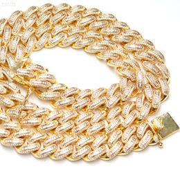 Fashion Hip Hop Jewelry Iced Out Link Diamond Cuban Link Chain Gold Chain Cz Men Necklace Zircon Miami Cuban Link